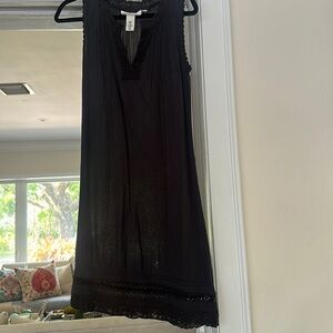 Black cotton beach cover up